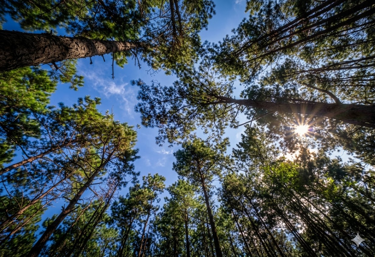 Pine trees at Rimrock Lake, Wenatchee National Forest